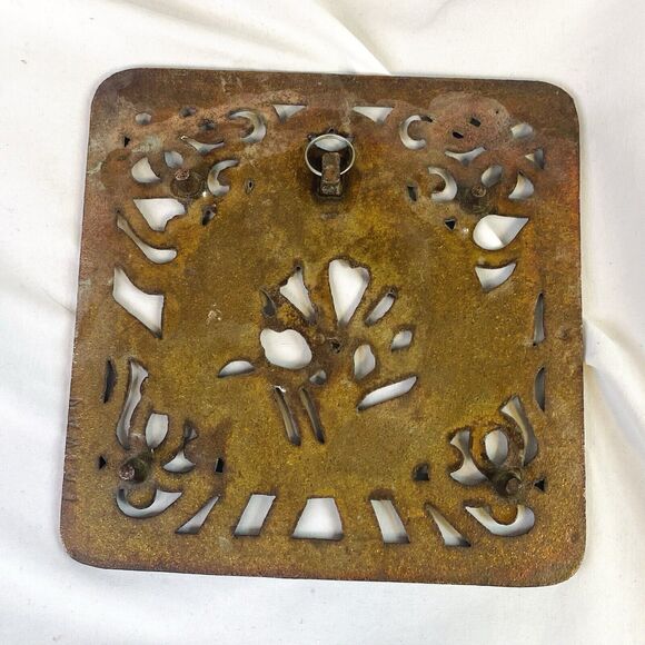 Vtg Lot of 3 Footed Copper Trivets Swan or Goose Teapot Fruit Basket Wall Decor - Picture 5 of 7